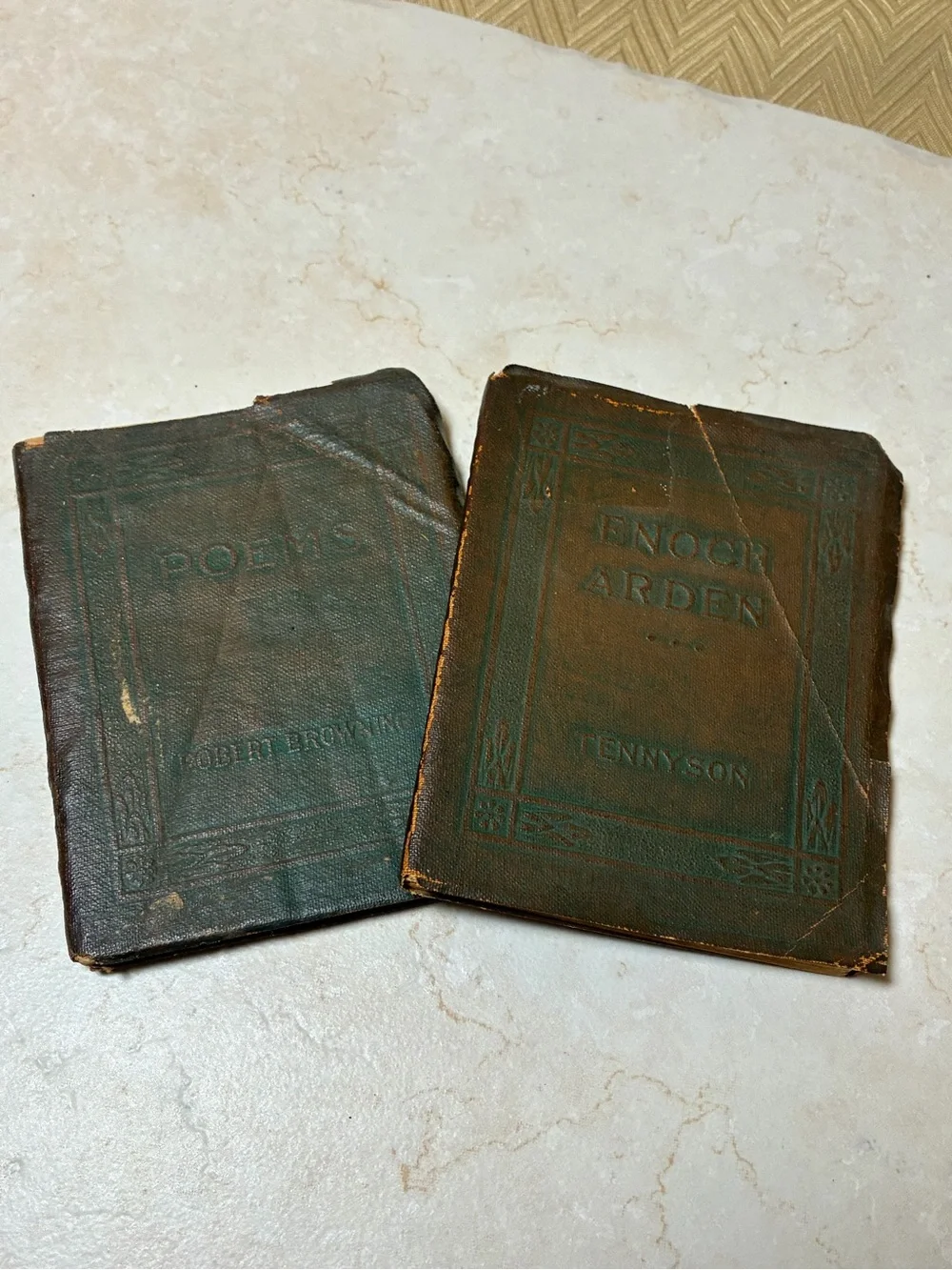 2 Antique Pocket Poetry Books -